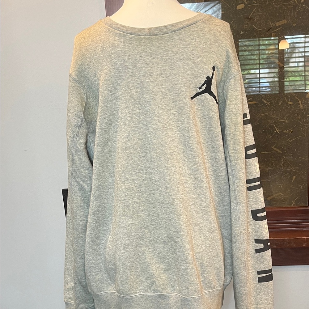 Jordan Light Gray Crewneck Men's Sweater